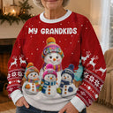 My Grandkids Snowman 3D Effect - Personalized Unisex Ugly Sweater
