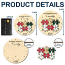 Family,Pet Lovers,Pet Mom,Pet Dad,Pet Couple,Dog Lovers,Dog Couple,Dog Mom,Dog Dad,Cat Lovers,Cat Mom,Cat Dad,Cat Couple,Happy,Single Mom,Single Dad,Gift For Grandpa,Gift For Grandma,Gift For Grandkids,Christmas,Top Market - The Pieces That Make Our Family Puzzle - Personalized 2-Layered Wooden Ornament