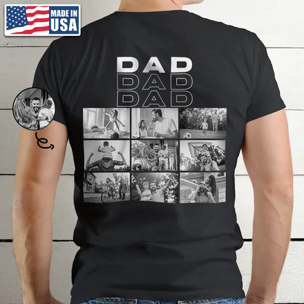 Custom Photo B&W - Gift For Father - Personalized T Shirt