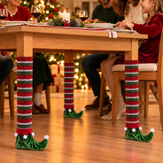 Christmas,Gift For Yourself,Gifts For Her,Gifts For Him,Indoor Decor,No Custom,Playful - Christmas Home Decor, Dining Room Gift For Family - Santa, Reindeer, Elf Boot Furniture Leg Cover
