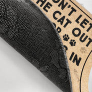 Don't Let The Cats Out Or The Cops In Funny Cartoon Cat - Gift For Cat Lovers - Personalized Doormat