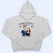 Custom Photo Hubby And Wifey Seasons - Birthday, Anniversary Gift For Spouse, Husband, Wife, Couple - Personalized T Shirt
