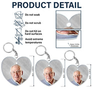 Custom Photo When You Miss Me Hold This Little Heart - Loving, Memorial Gift For Family, Siblings, Friends - Personalized Acrylic Keychain