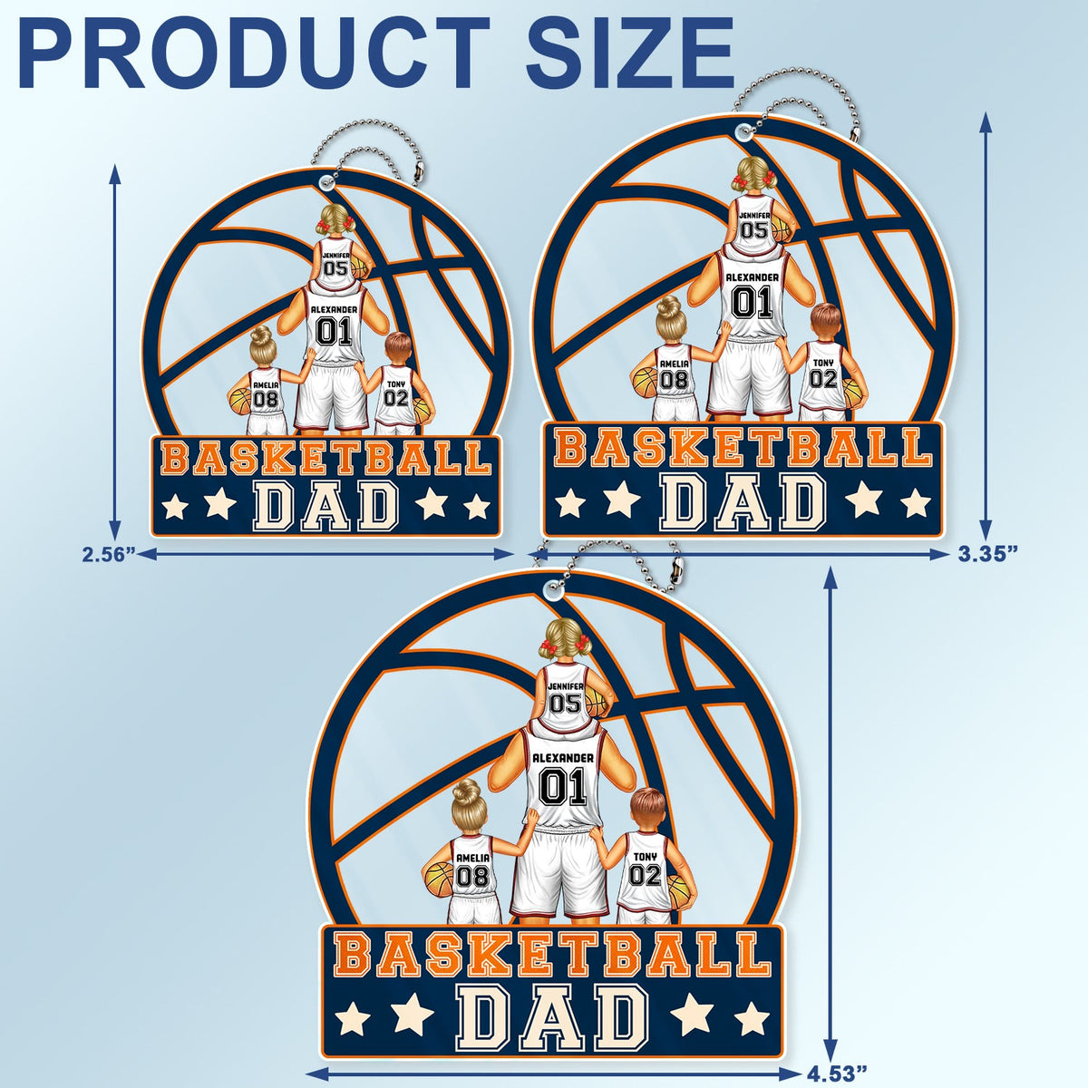 Basketball Dad - Birthday, Loving Gift For Sport Fan, Dad, Father - Personalized Acrylic Car Hanger