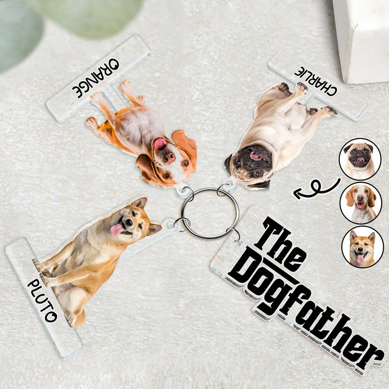 Custom Photo The Cat Dog Mother Father - Gift For Pet Lovers - Personalized Acrylic Tag Keychain