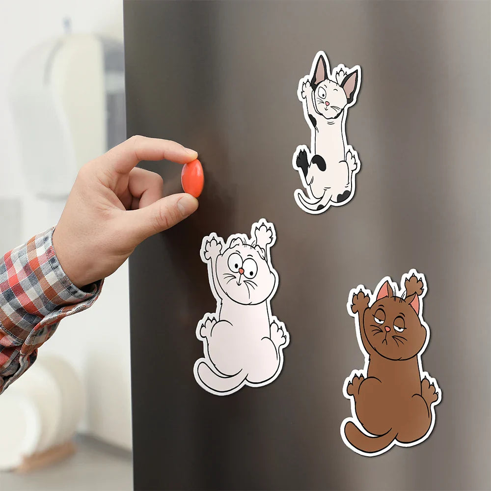 Funny Cat Scratching - Personalized Magnet