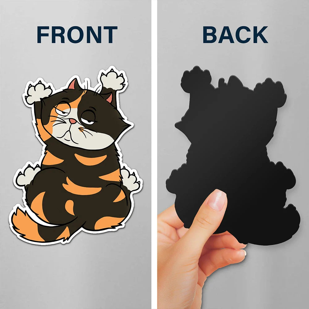 Funny Cat Scratching - Personalized Magnet