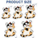 Funny Cat Scratching - Personalized Magnet
