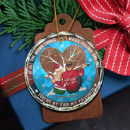 Of All The Weird Things Back View Couple - Personalized Circle Glass Ornament