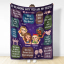 10 Reasons Why You Are My Bestie Friendship - Personalized Fleece Blanket, Sherpa Blanket