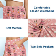 Christmas,Custom Photo,Gift For Mother,Gift For Grandma,Happy - Custom Photo Best Mom Grandma Ever Flower Pattern - Personalized Pajama Shorts