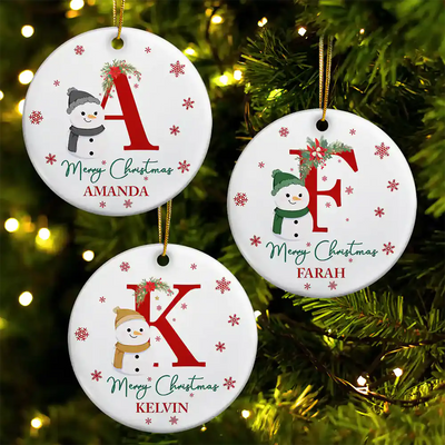 Combo Circle Ceramic Ornament Set