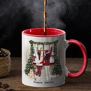 Best Friends Side By Side Or Miles Apart - Christmas Gift For BFF, Sisters - Personalized Custom Accent Mug