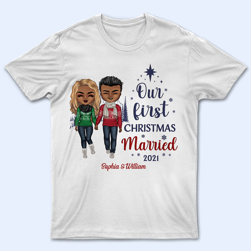 Couple Our First Christmas Together - Christmas Gift For Couple - Personalized Custom Hoodie