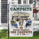 Making Memories One Campsite At A Time Camping Family - Backyard Sign - Personalized Custom Flag
