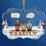 Family Memorial We Miss You - Christmas Gift For Family - Personalized Custom Medallion Acrylic Ornament
