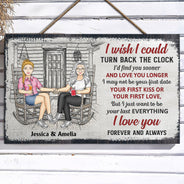 The Day I Met You - Anniversary, Birthday, Home Decor Gift For Spouse, Lover, Husband, Wife, Boyfriend, Girlfriend, Couple - Personalized Custom Wood Rectangle Sign