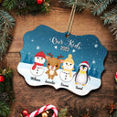 Our Grandkids - Christmas, Loving Gift For Grandparents, Grandma, Grandpa, Family - Personalized Medallion Wooden Ornament
