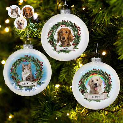 White Flat Ball Ornament