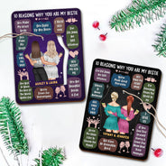 10 Reasons Why You Are My Bestie - Holiday, Birthday, Loving Gift For Friends, Colleagues - Personalized Wooden Card With Pop Out Ornament