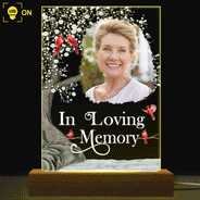 Custom Photo I'm Always With You - Memorial Gift For Family, Friends - Personalized 3D Led Light Wooden Base
