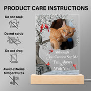 Custom Photo I'm Always With You - Memorial Gift For Family, Friends - Personalized 3D Led Light Wooden Base