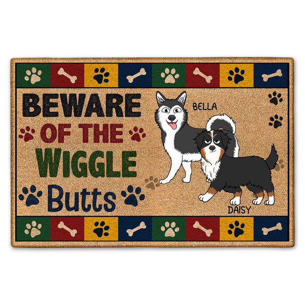 Beware Of The Wiggle Butt - Gift For Dog Lovers - Personalized Doormat