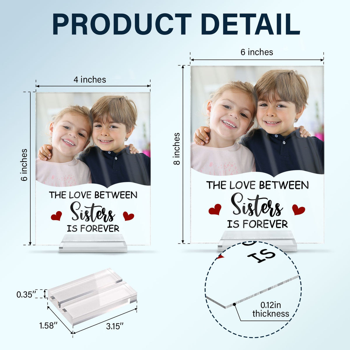 Custom Photo The Greatest Gift Our Parents Gave Us - Gift For Sisters, Brothers, Siblings - Personalized Vertical Rectangle Acrylic Plaque