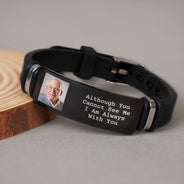 Custom Photo,Memorial,Family,Gift For Father,Gift For Mother,Sad - Custom Photo I'll Carry You With Me Memorial - Personalised Engraved Bracelet