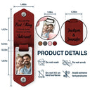 Custom Photo God Blessed The Broken Road - Loving, Anniversary Gift For Couple, Spouse, Husband, Wife - Personalized Leather Photo Keychain