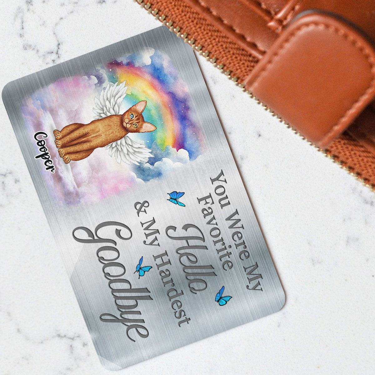 Custom Photo You Left Paw Prints On My Heart - Memorial Gift For Pet Owners, Pet Lovers - Personalized Aluminum Wallet Card