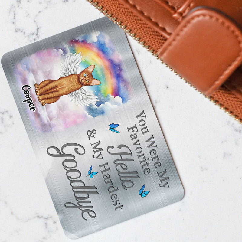 Custom Photo You Left Paw Prints On My Heart - Memorial Gift For Pet Owners, Pet Lovers - Personalized Aluminum Wallet Card