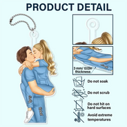 Couple Kissing Occupation - Gift For Couples, Nurse, Firefighter, Police Officer - Personalized Acrylic Car Hanger