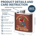 Retro What Day Is Today Who Cares - Gift For Dad, Grandpa, Retirement Gift - Personalized Hip Flask