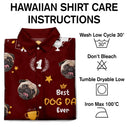 Custom Photo Best Dog Dad Ever Trophy Pet Daddy - Personalized Hawaiian Shirt