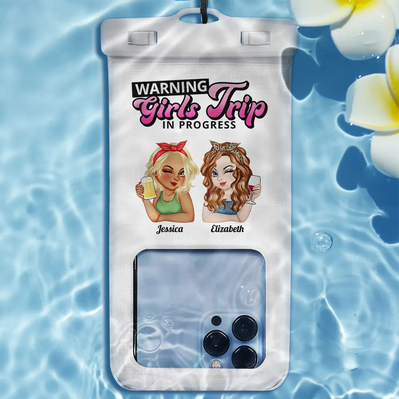 Girls Trip Cheaper Than Therapy Turban Woman Summer Beach - Personalized Waterproof Phone Pouch