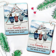 Greatest Gift Our Parents Gave Us Sibling - Christmas Gift For Family - Personalized Wooden Card With Pop Out Ornament
