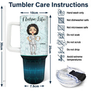 Nurse A Person Strong Enough To Tolerate Everything - Gift For Nurses - Personalized 40oz Tumbler With Straw