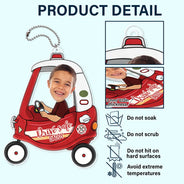 Custom Photo Drive Safe Daddy - Birthday, Loving Gift For Dad, Father, Papa, Grandpa - Personalized Acrylic Car Hanger