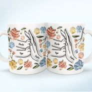 High Five Paw And Hand - Gift For Cat Mom, Cat Lover, Mother, Pet Lovers - 3D Inflated Effect Printed Mug, Personalized White Edge-to-Edge Mug
