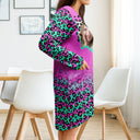 Custom Photo Hot Pink Leopard - Gift For Women, Mom, Pet Lover - Personalized Pocket Dress