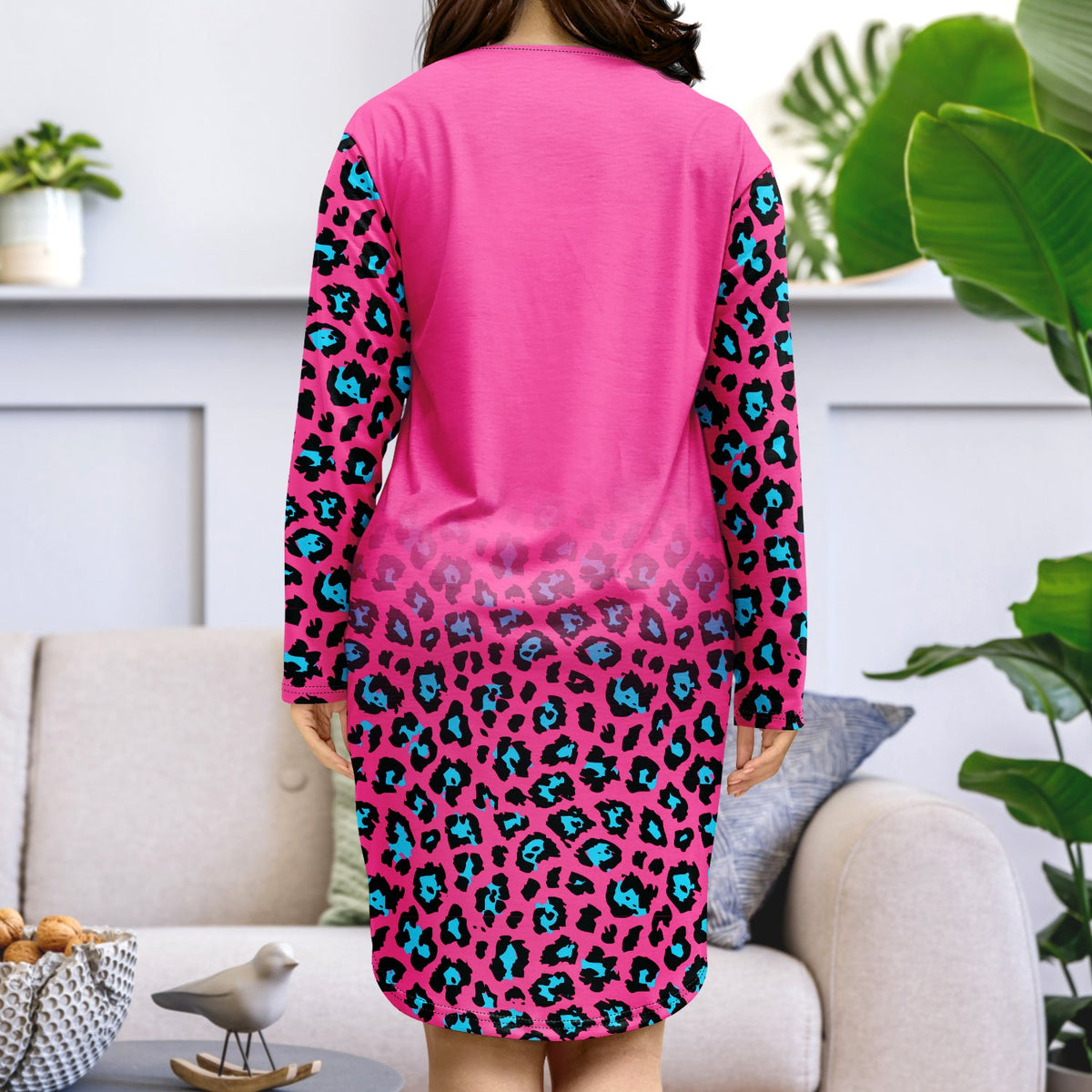 Custom Photo Hot Pink Leopard - Gift For Women, Mom, Pet Lover - Personalized Pocket Dress