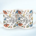 Hand In Hand, I Will Always Protect You Butterflies - Gift For Mom, Grandma - 3D Inflated Effect Printed Mug, Personalized White Edge-to-Edge Mug