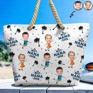 Custom Photo Best Nana Ever - Personalized Beach Bag