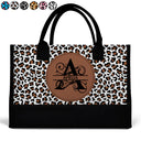 Monogram Name Custom - Personalized Canvas Tote Bag