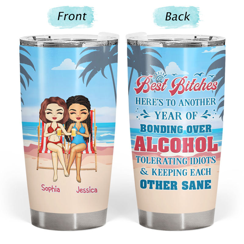 Salty Lil' Beaches Booze Bestie - Gift For Best Friend - Personalized Custom Tumbler