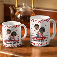 Gift For Couples,Old Couples,Gift For Husband,Gift For Wife,Gift For Boyfriend,Gift For Girlfriend,Love - My Favorite Thing To Do Is You Romantic Couple - Personalized White Edge-to-Edge Mug