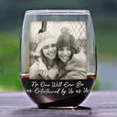 Gift For Bestie,Old Best friends,Gift For Sisters,Happy - Custom Photo Besties Funny Right In The Throat - Personalized Stemless Wine Glass