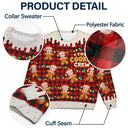 Christmas,Custom Photo,Family,Cut-Face Photo,Happy - Custom Photo The Cookie Crew Family - Personalized Unisex Ugly Sweater