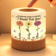 Afro Besties,Gift For Bestie,Icon,Sentimental - Birthday Gift For Best Friend - Personalized Birth Flower Takes Time To Grow An Old Friend Touch Night Light